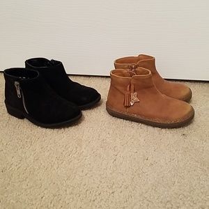 Cat and & Jack Toddler Girl 8 black brown booties